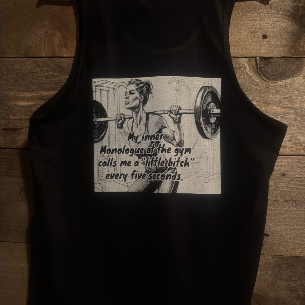 Black Graphic Tank Top